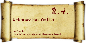 Urbanovics Anita névjegykártya